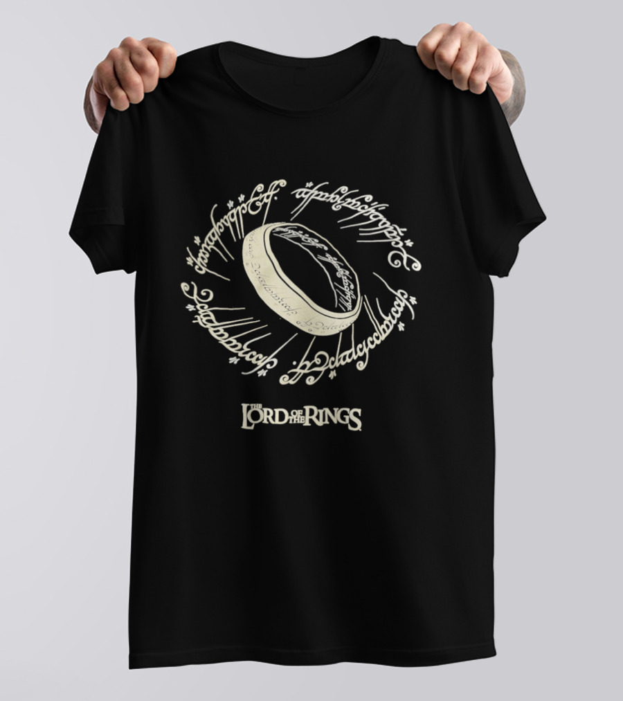 The Lord Of The Rings One Ring Elvish Script Iconic Fan Favorite T-Shirt