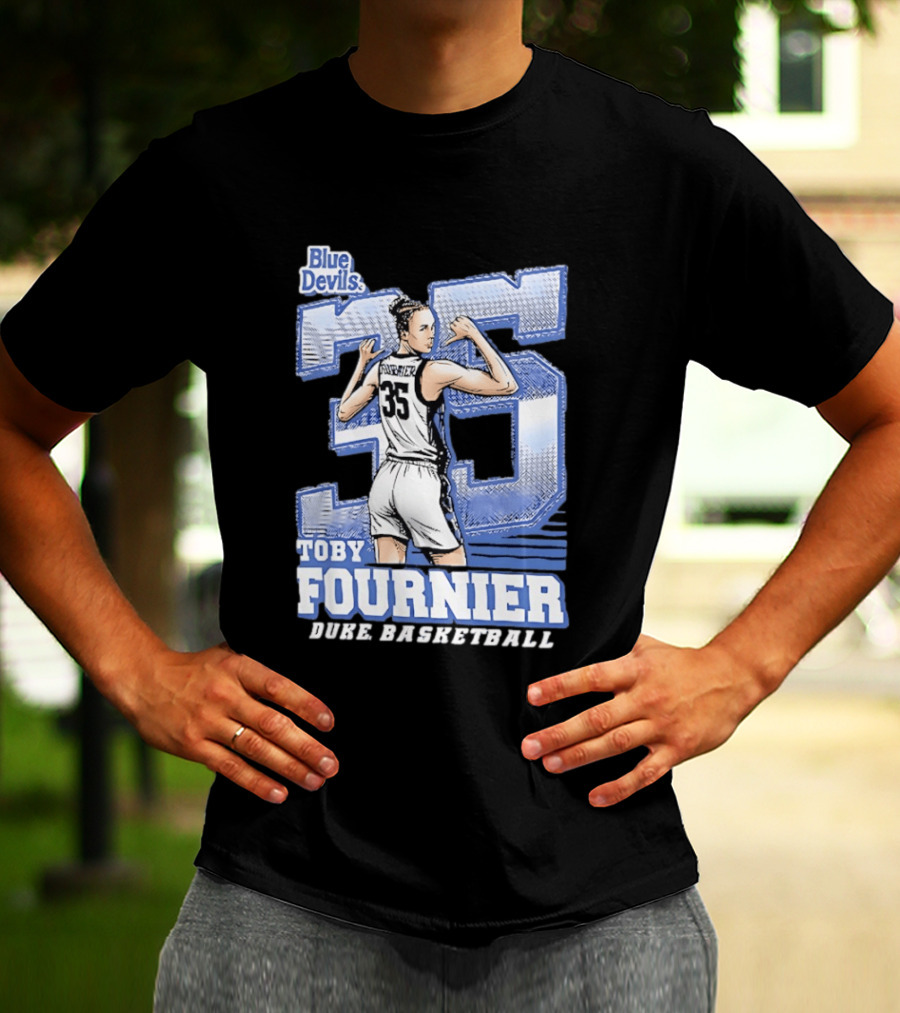 Toby Fournier Duke Blue Devils 35 Basketball Player T-Shirt