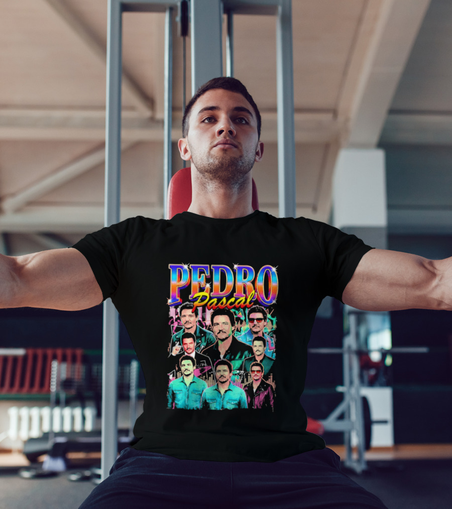 Pedro Pascal Multicolored Collage Actor T-Shirt