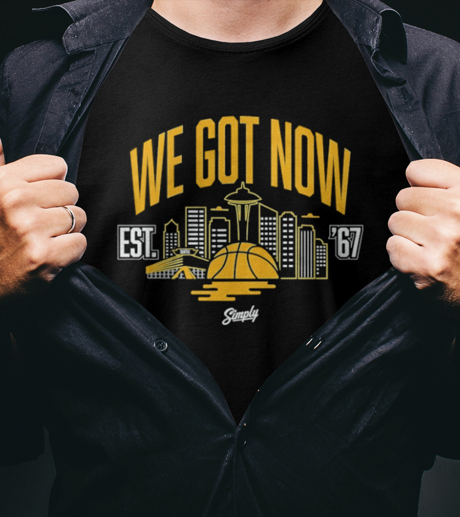 We Got Now Seattle Basketball EST 67 Sneaker Match T-Shirt