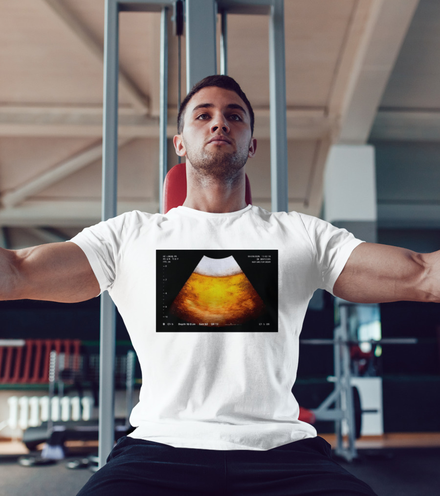 Beer Ultrasound Image Not Safe For Liver T-Shirt