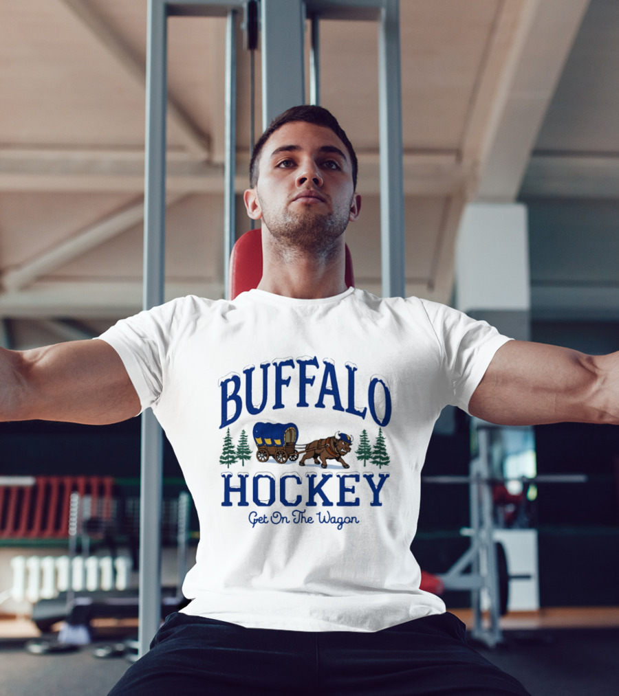 Buffalo Hockey Get On The Wagon Wild West T-Shirt