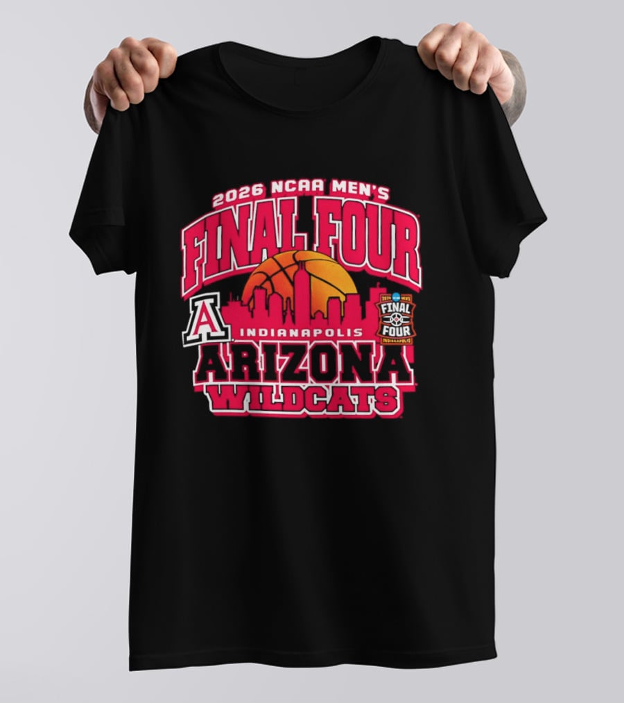 2026 NCAA Men's Final Four Indianapolis Arizona Wildcats Basketball T-Shirt