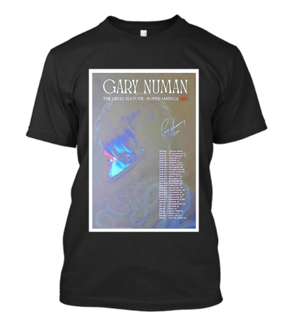 Gary Numan The Cruel Sea Tour North America 2026 Signed T-Shirt