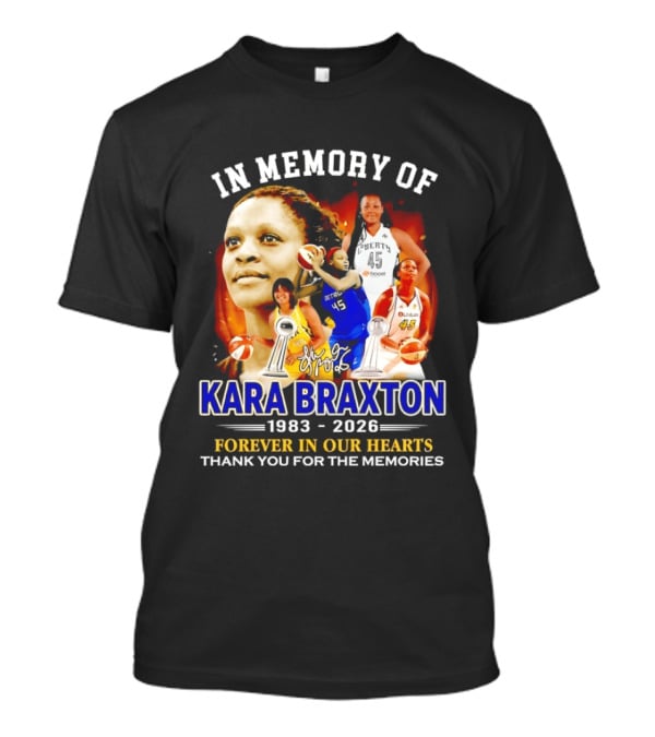 In Memory Of Kara Braxton 1983 2026 Forever In Our Hearts Thank You For The Memories Basketball T-Shirt