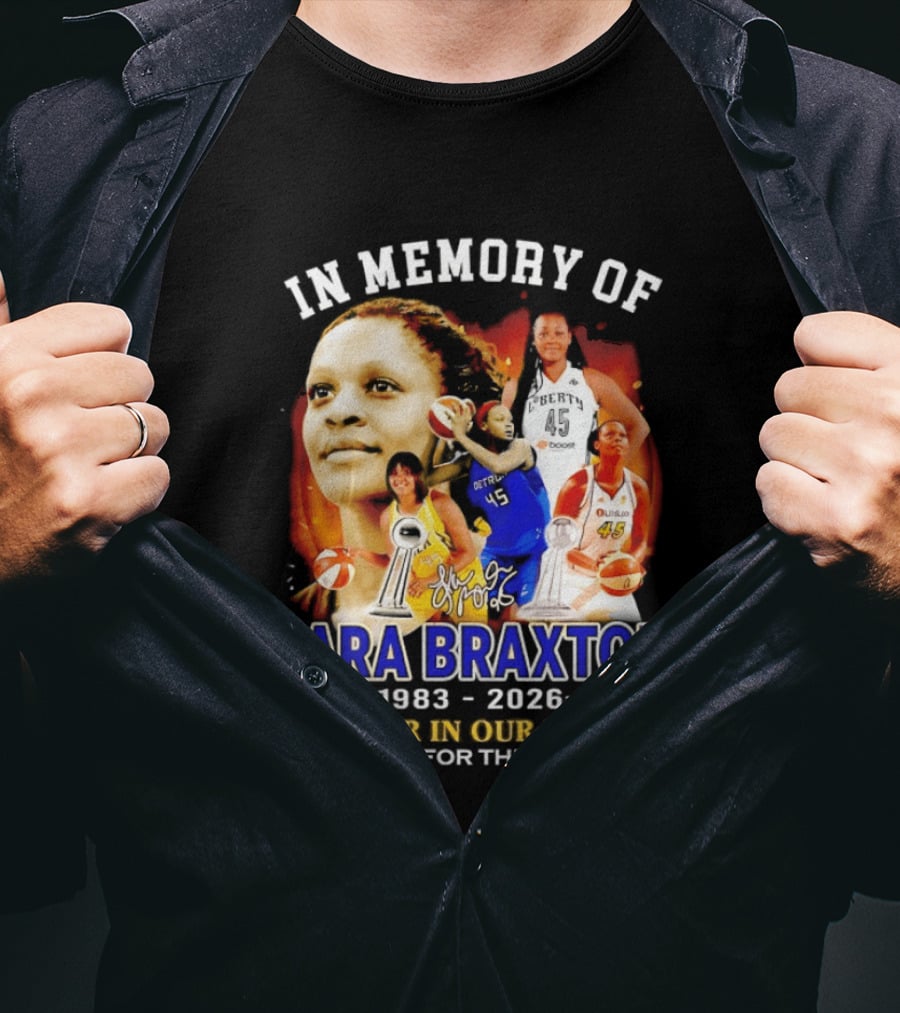 In Memory Of Kara Braxton 1983 2026 Forever In Our Hearts Thank You For The Memories Basketball T-Shirt