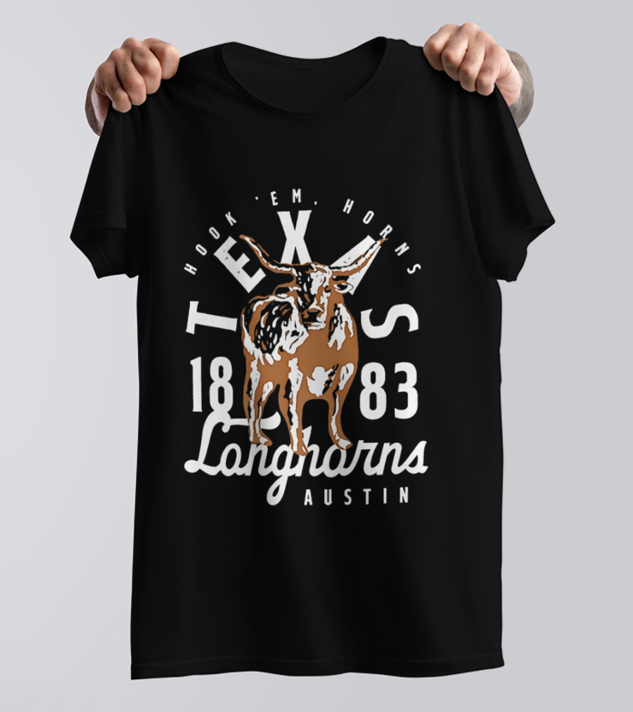 Texas Longhorns 1883 Hook 'Em Horns Longhorns Austin T-Shirt