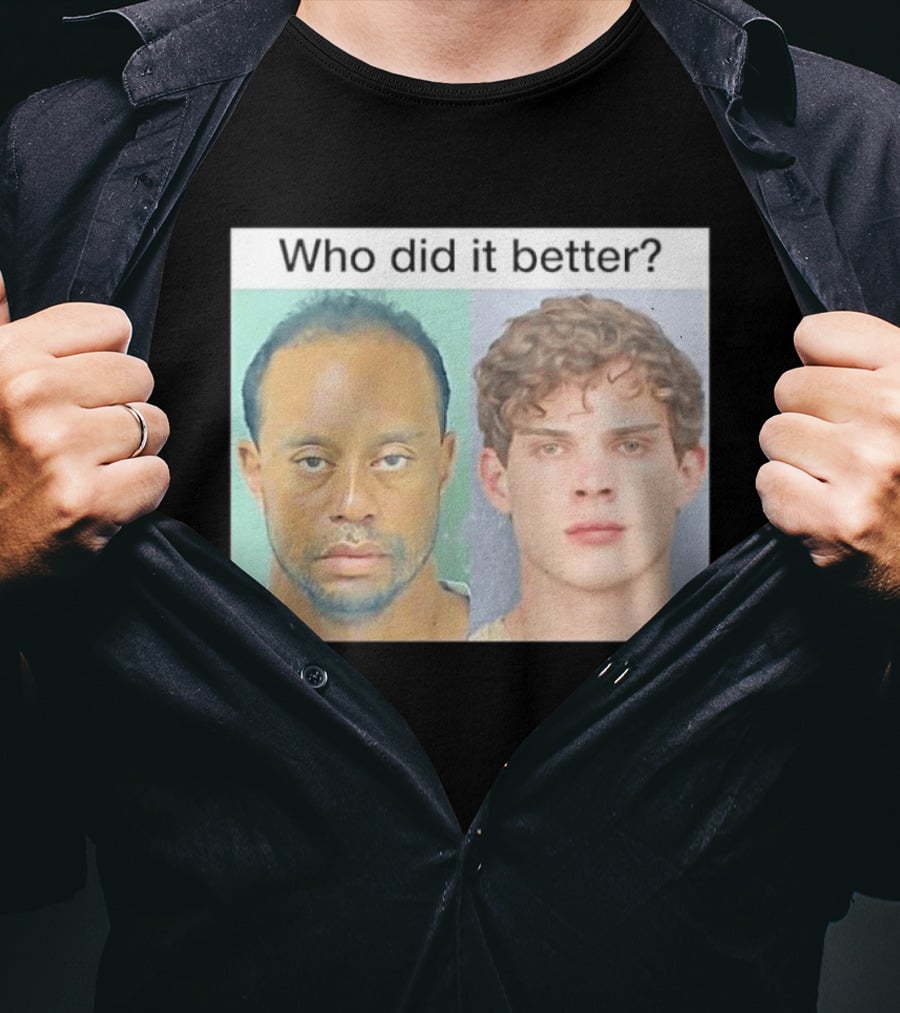 Who Did It Better Tiger Woods Shot Comparison T-Shirt