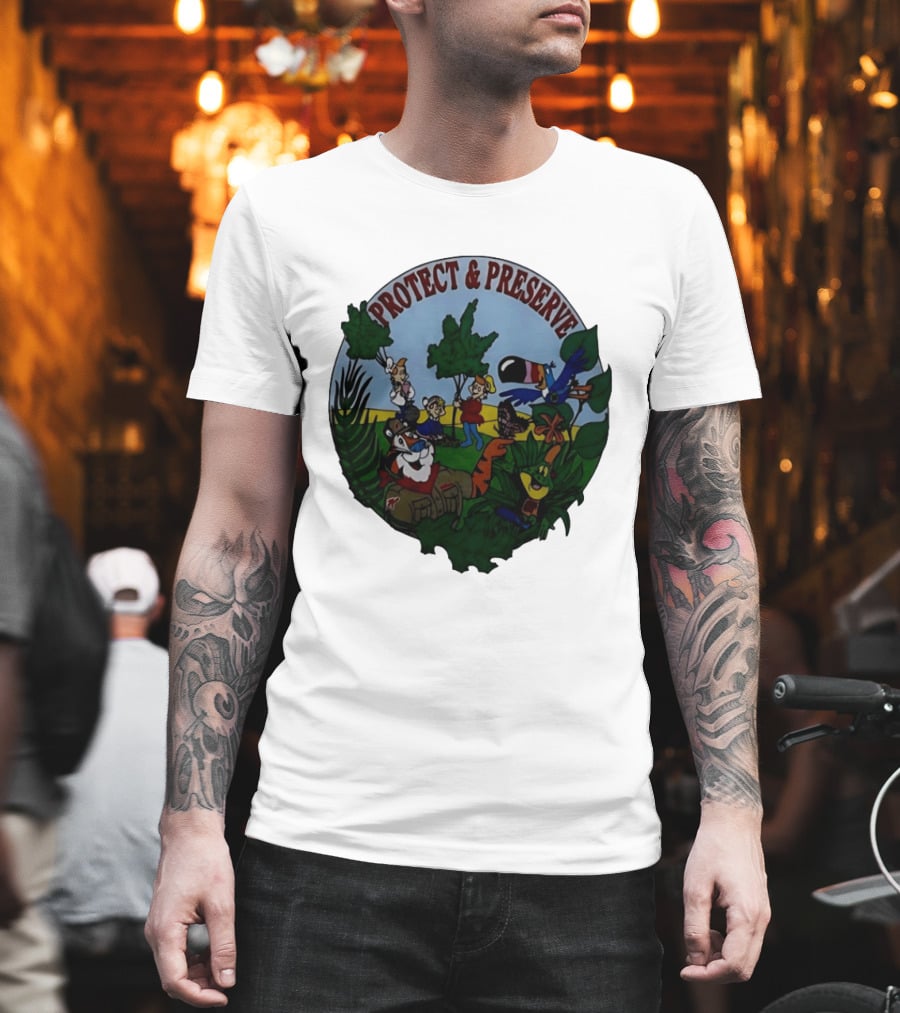 1993 Kelloggs Tony The Tiger Protect Preserve Environmentalist Kids Nature T-Shirt