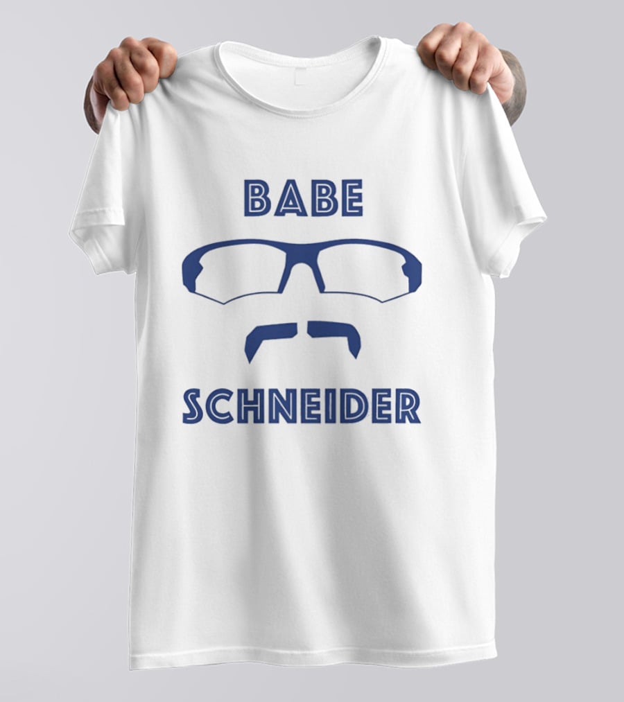 Babe Schneider Davis Schneider Gate 14 Podcast Glasses Moustache T-Shirt