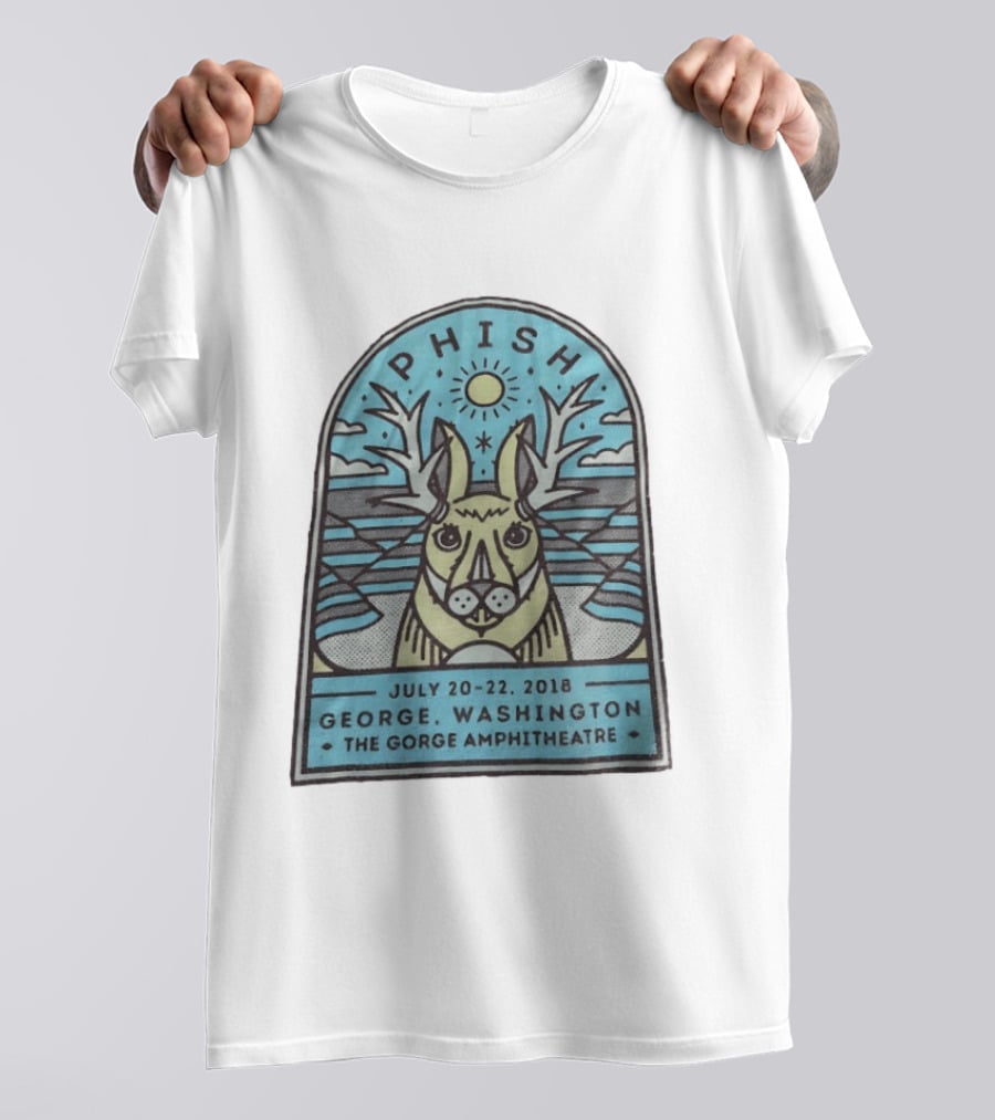 PHISH George Washington The Gorge Amphitheatre July 20 22 2018 Concert Event T-Shirt