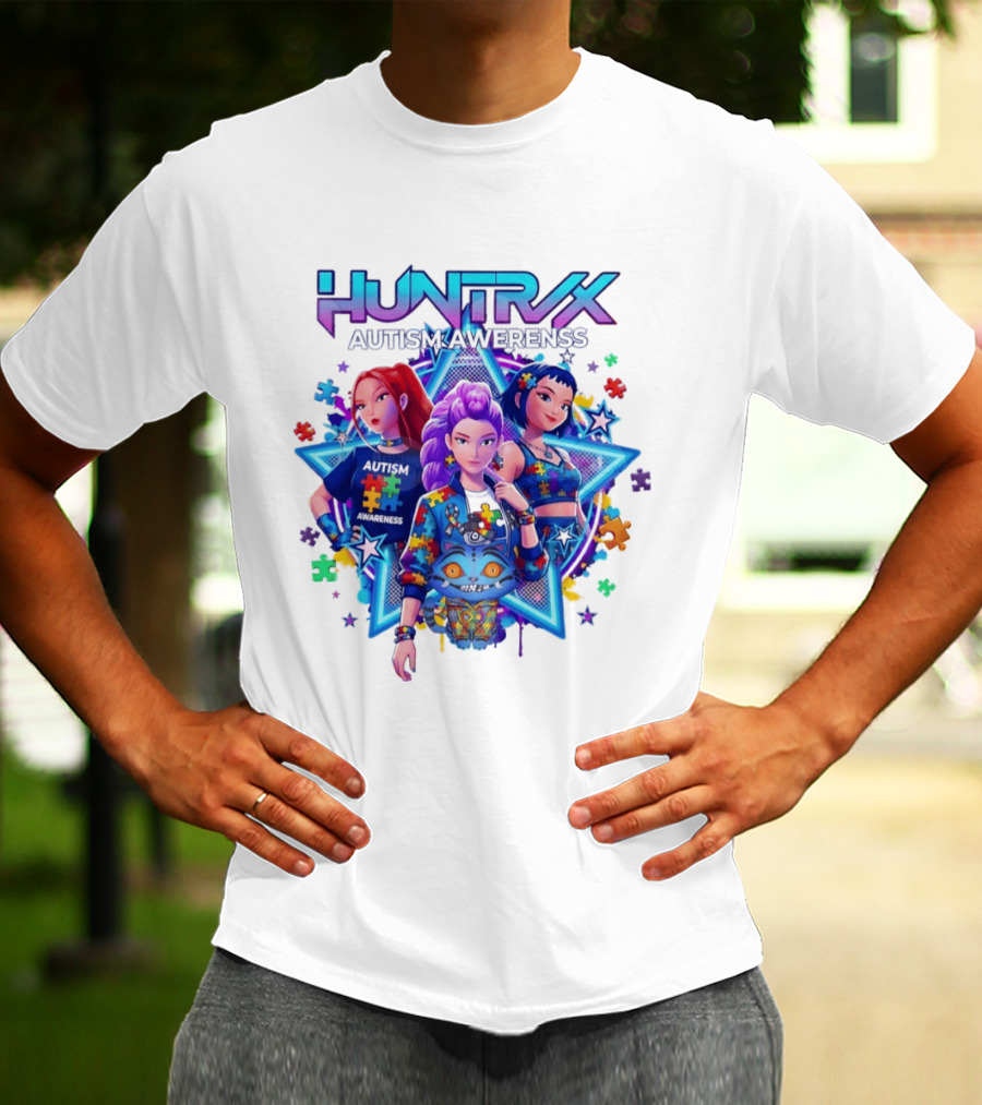 Huntrix Autism Awareness Demon Hunter K Pop Puzzle Star 2026 T-Shirt