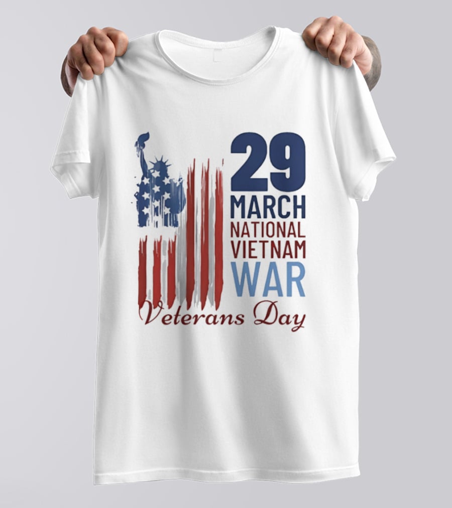 March 29 Honor National Vietnam War Veterans Day Patriotic Flag Recognize Heroes T-Shirt