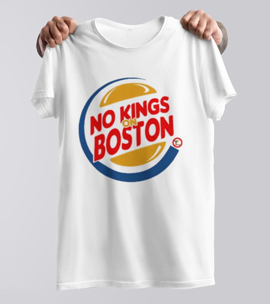 No Kings On Boston Rally Saturn Burger T-Shirt