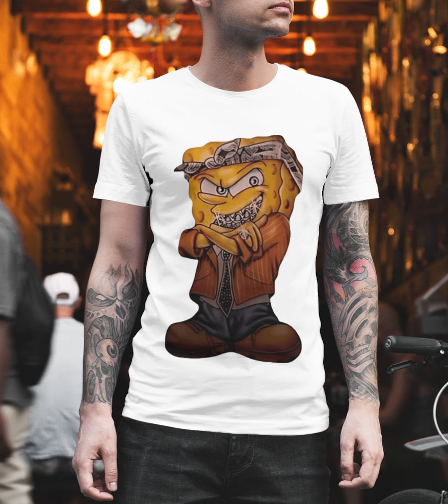 SquarePants Registered Flex Offender Gangster With Bandana And Bling T-Shirt