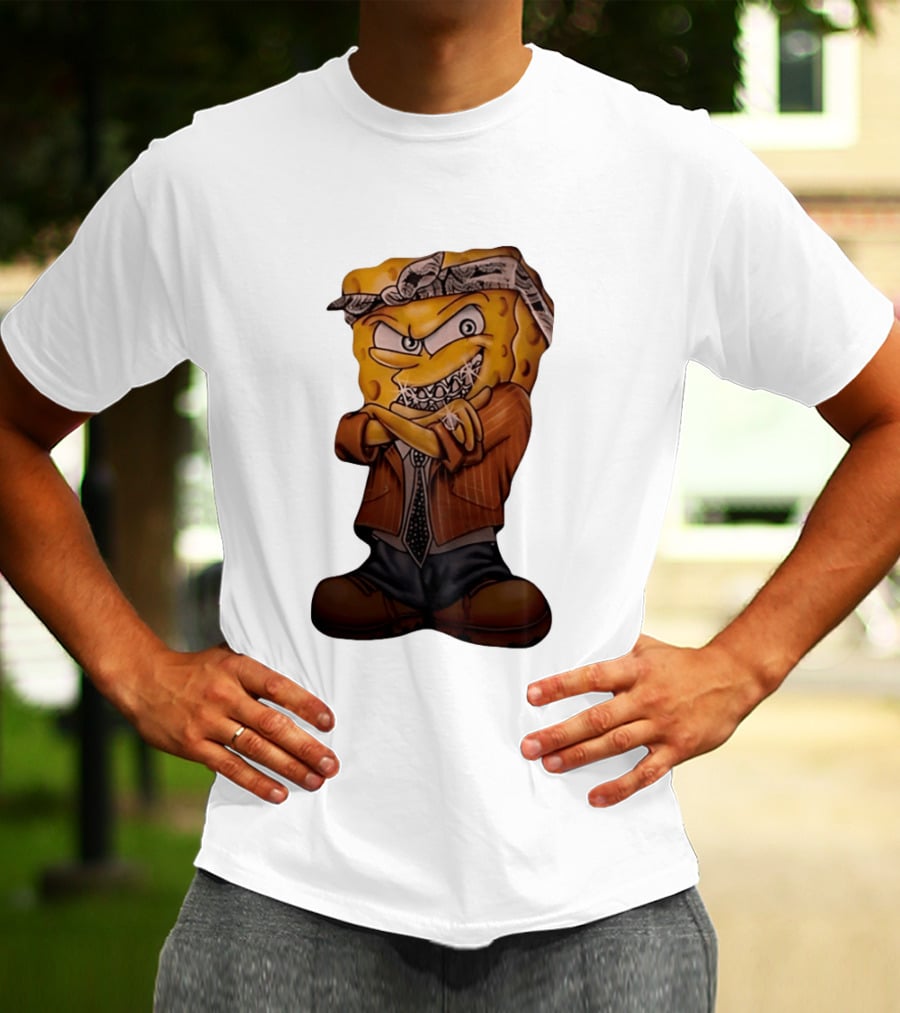 SquarePants Registered Flex Offender Gangster With Bandana And Bling T-Shirt