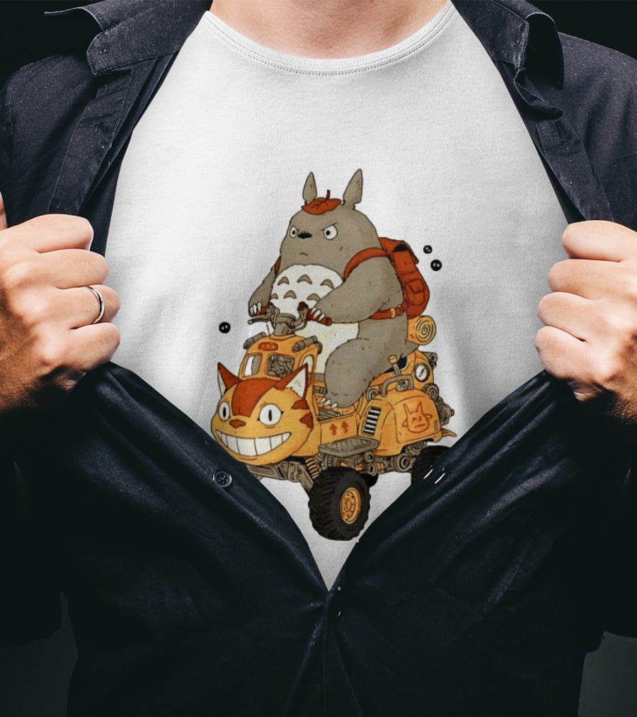Totoro Catbus Forest Spirit Off Road Adventure T-Shirt