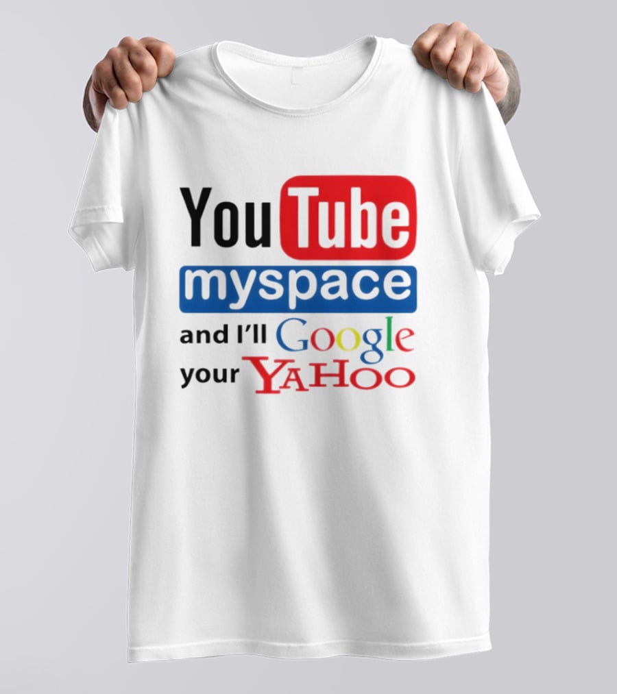 YouTube Myspace Google Yahoo Internet Humor Retro Tech T-Shirt
