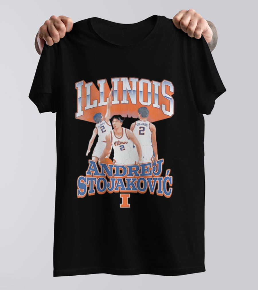 Illinois Basketball Andrej Stojakovic T-Shirt