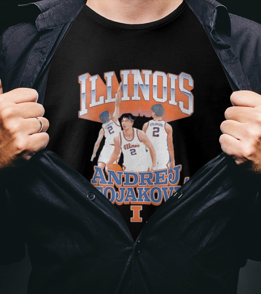 Illinois Basketball Andrej Stojakovic T-Shirt