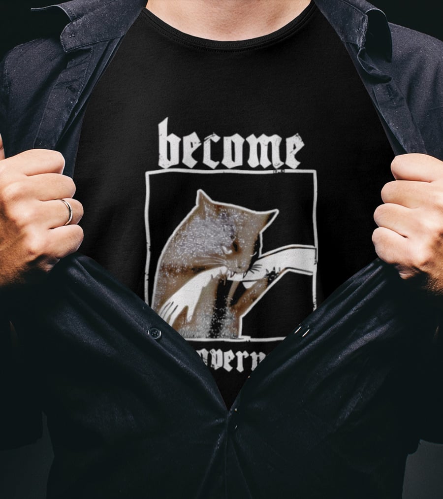 Become Ungovernable Cat Biting Hand T-Shirt