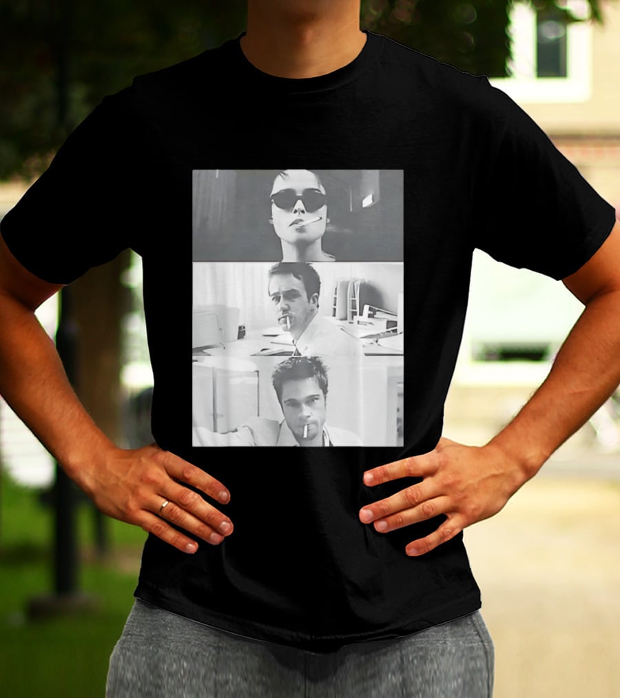Brad Pitt Edward Norton Marla Film 1999 Smoking Scenes T-Shirt