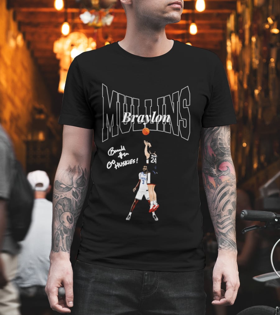 Braylon Mullins UConn Huskies Basketball Go Huskies 24 31 T-Shirt