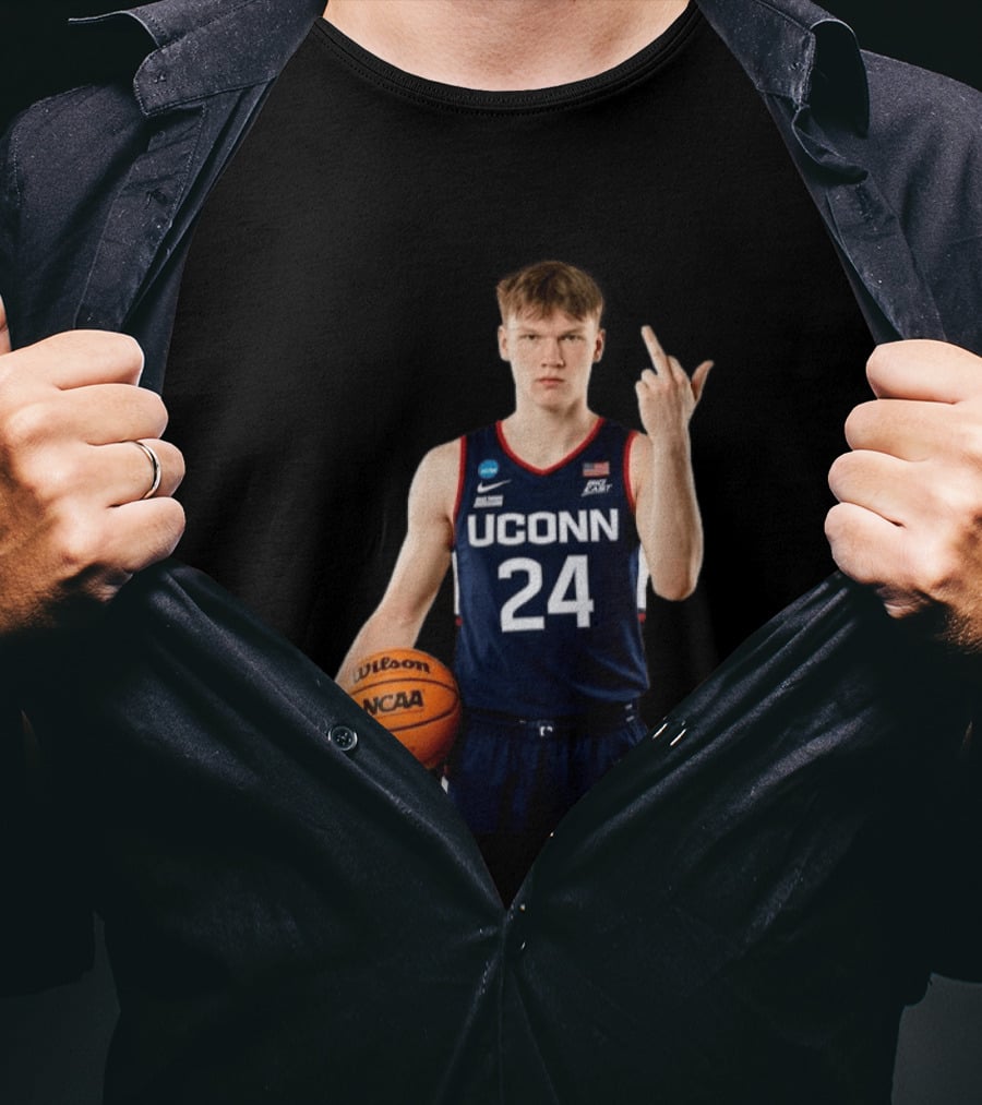 Braylon Mullins UConn Huskies 24 NCAA Basketball Middle Finger T-Shirt