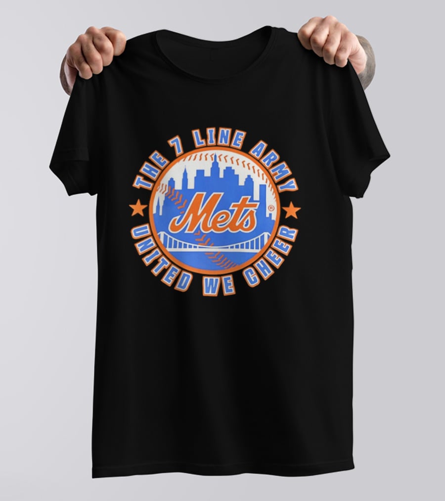 New York Mets The 7 Line Army United We Cheer T-Shirt