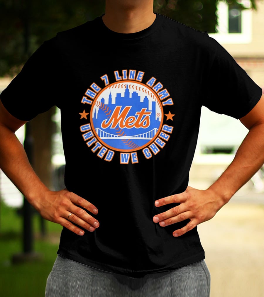New York Mets The 7 Line Army United We Cheer T-Shirt