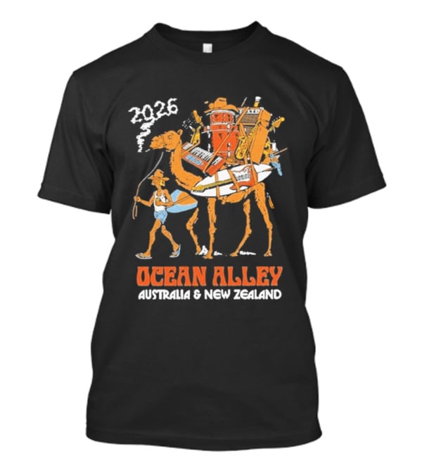 2026 Ocean Alley Australia New Zealand Camel Tour T-Shirt