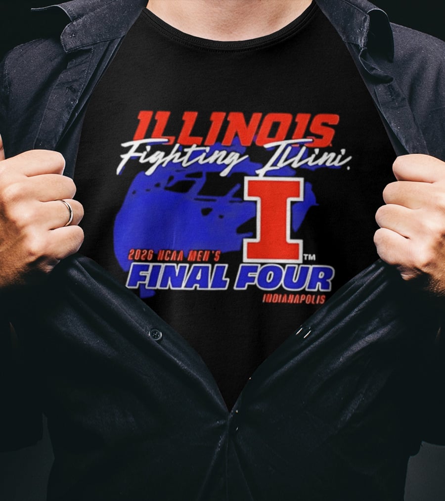 Illinois Fighting Illini 2026 NCAA Men's Final Four Indianapolis T-Shirt