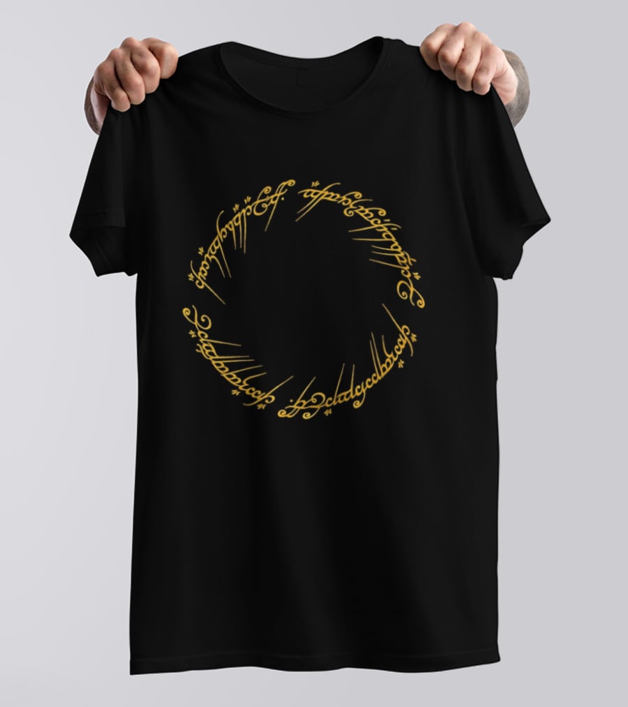 Elvish Script Ring Inscription One Ring To Rule Them All T-Shirt