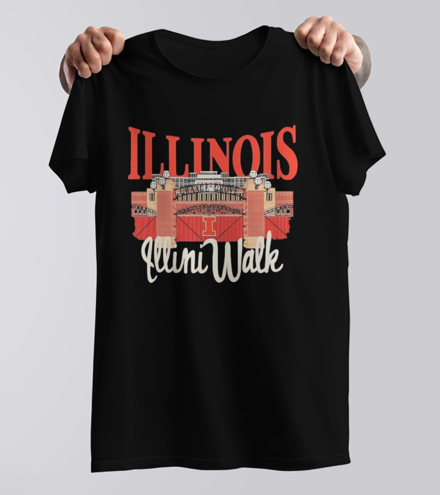 Illinois Illini Walk Memorial Stadium Gates T-Shirt