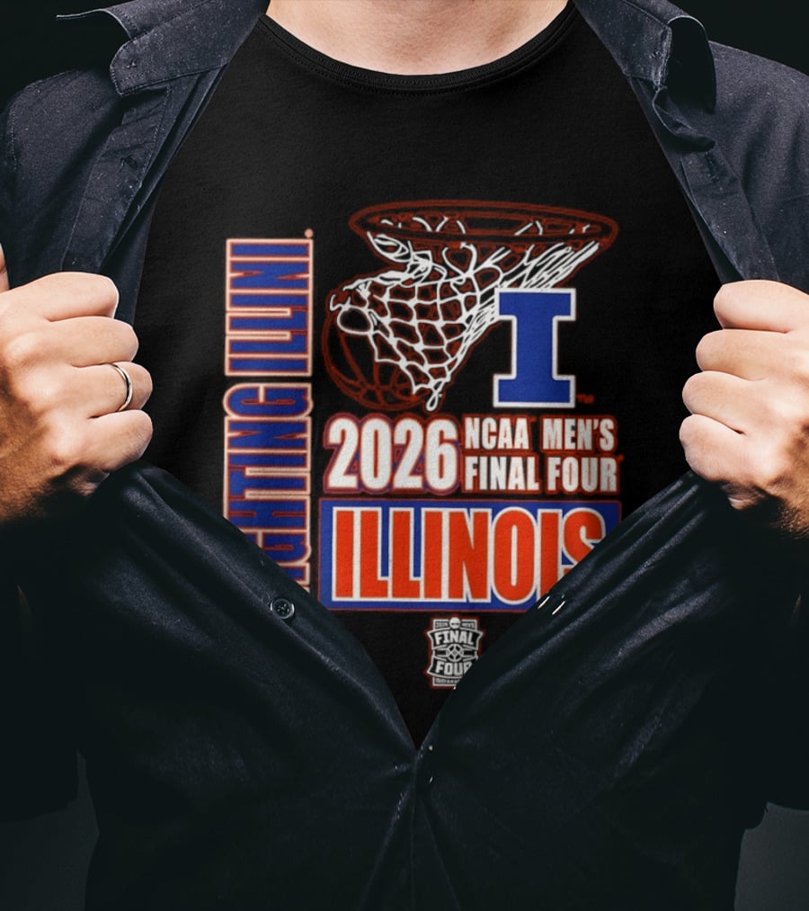 Illinois Fighting Illini 2026 NCAA Men's Final Four Basketball T-Shirt
