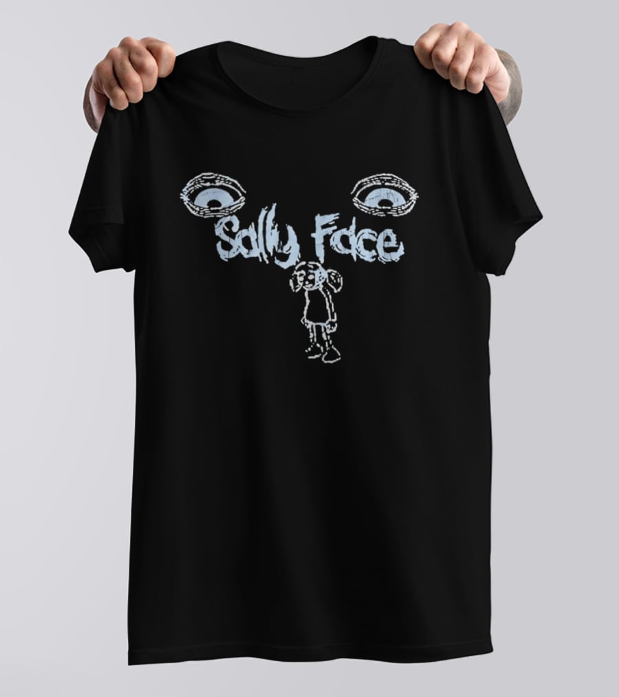Sally Face Eyes Blue Sketch T-Shirt