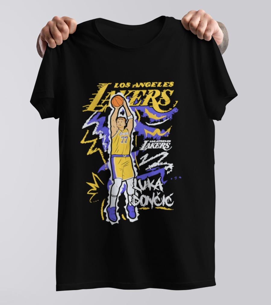 Luka Dončić Los Angeles Lakers 77 Basketball NBA T-Shirt