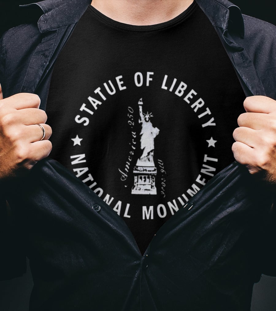 Statue Of Liberty National Monument America 250 Stars Celebration T-Shirt