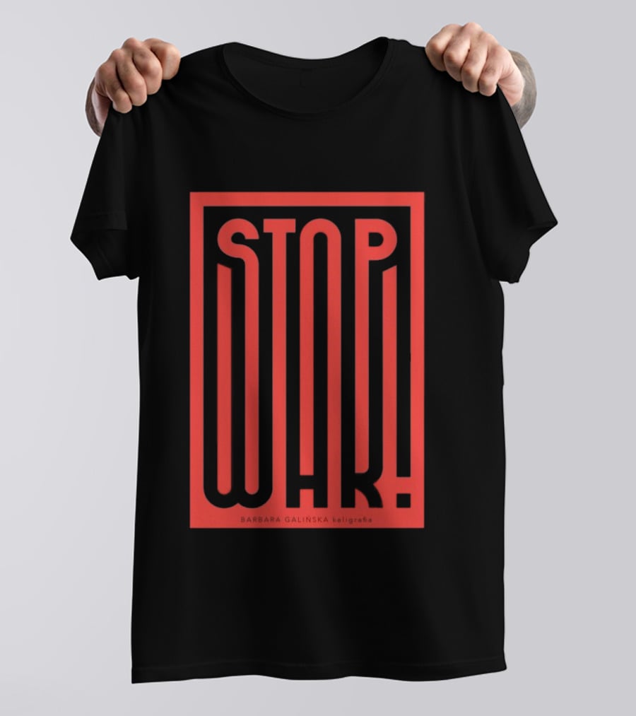 Stop War Barbara Galińska Bold Red T-Shirt