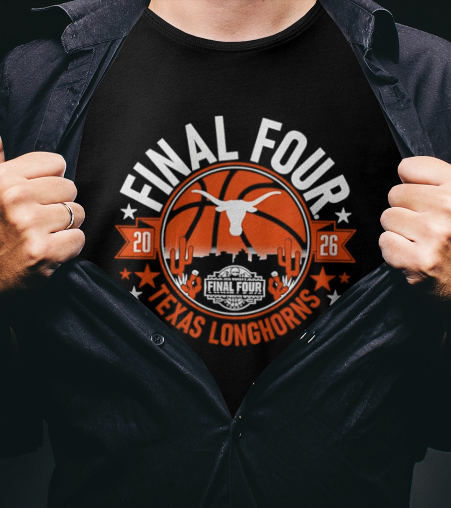 Texas Longhorns 2026 Final Four Basketball T-Shirt