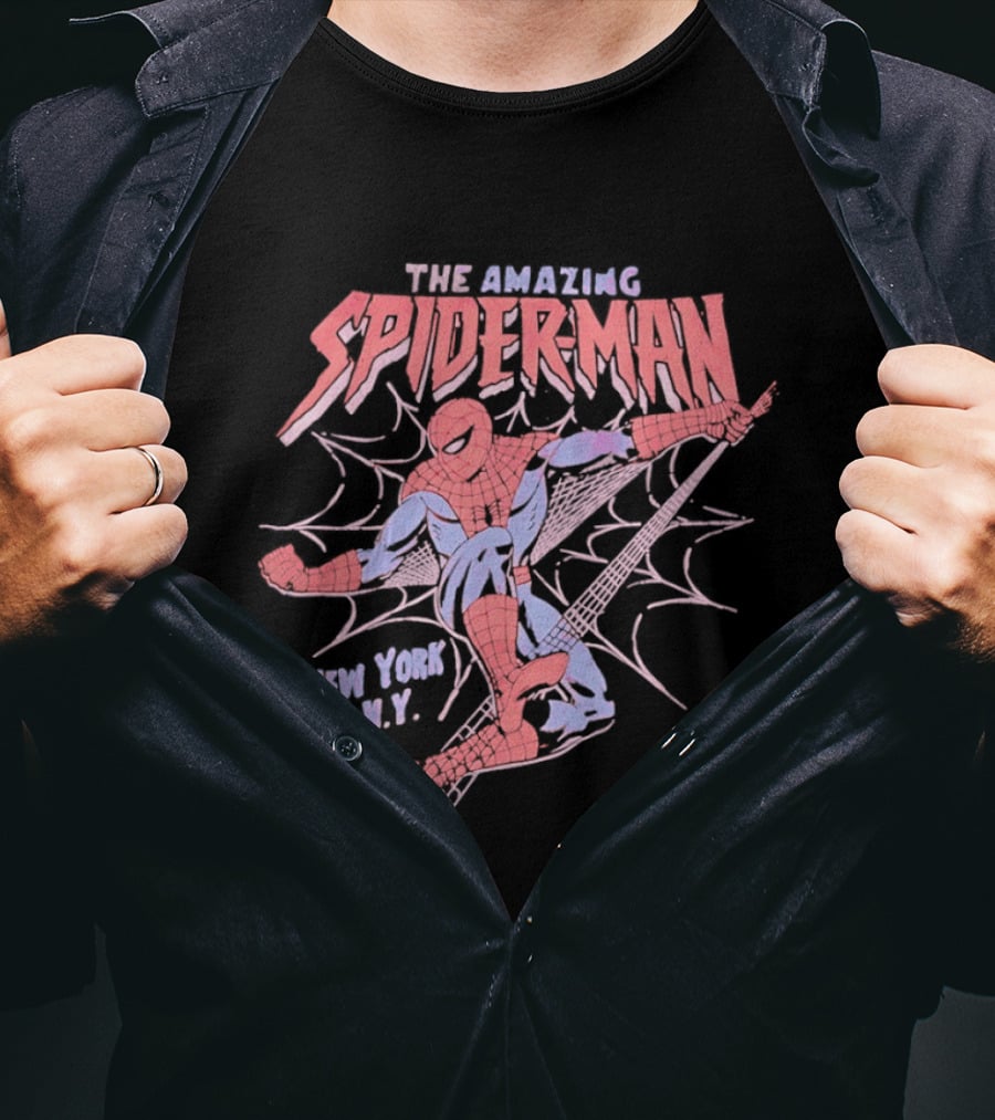 The Amazing Spider Man Classic New York City Marvel Comics Hero T-Shirt