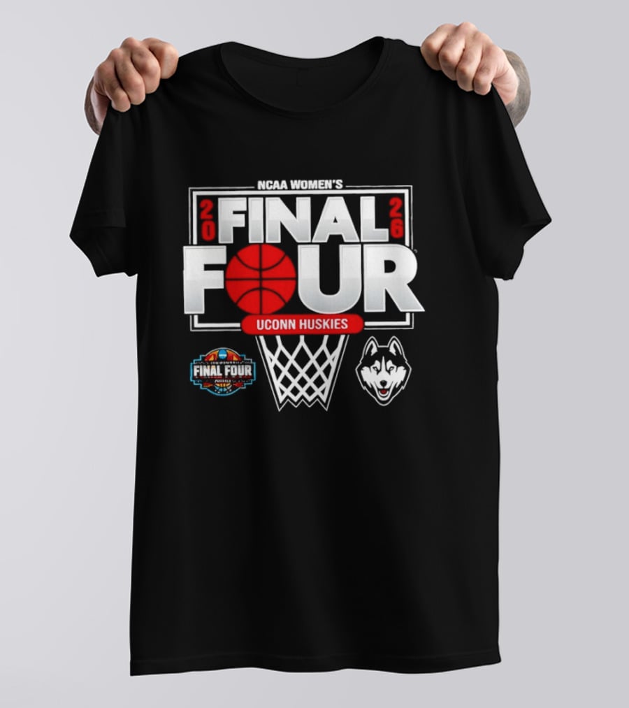 NCAA Men's Final Four 2026 UConn Huskies Basketball T-Shirt