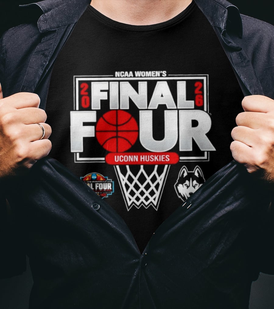 NCAA Men's Final Four 2026 UConn Huskies Basketball T-Shirt
