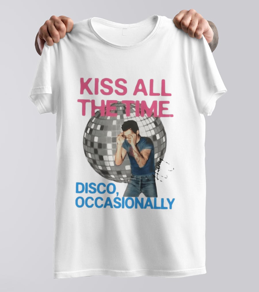 Kiss All The Time Disco Occasionally Retro Style Music Dance T-Shirt