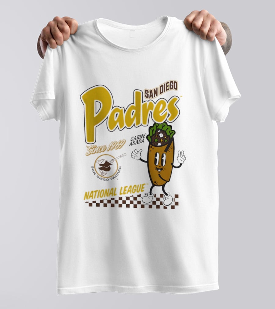 San Diego Padres Carne Asada National League Since 1969 Retro Baseball T-Shirt