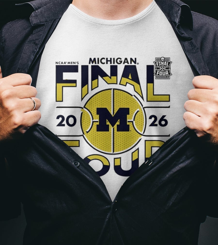 Michigan Wolverines 2026 NCAA Men's Final Four March Madness T-Shirt