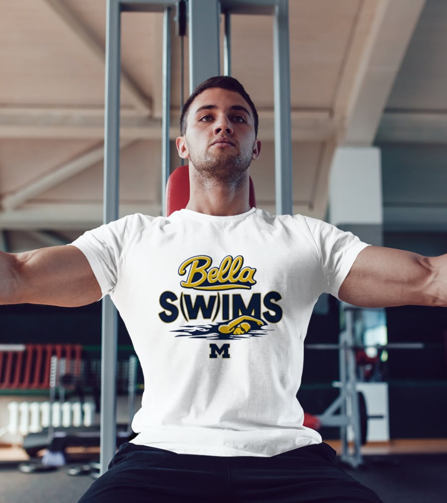 Bella Swims Michigan Wolverines M University Swimming T-Shirt