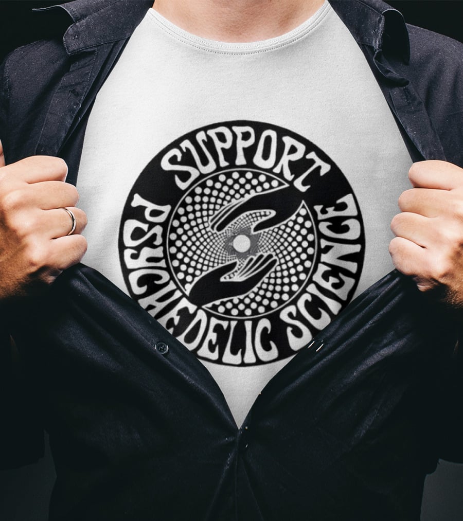 Support Psychedelic Science Hands Circular T-Shirt