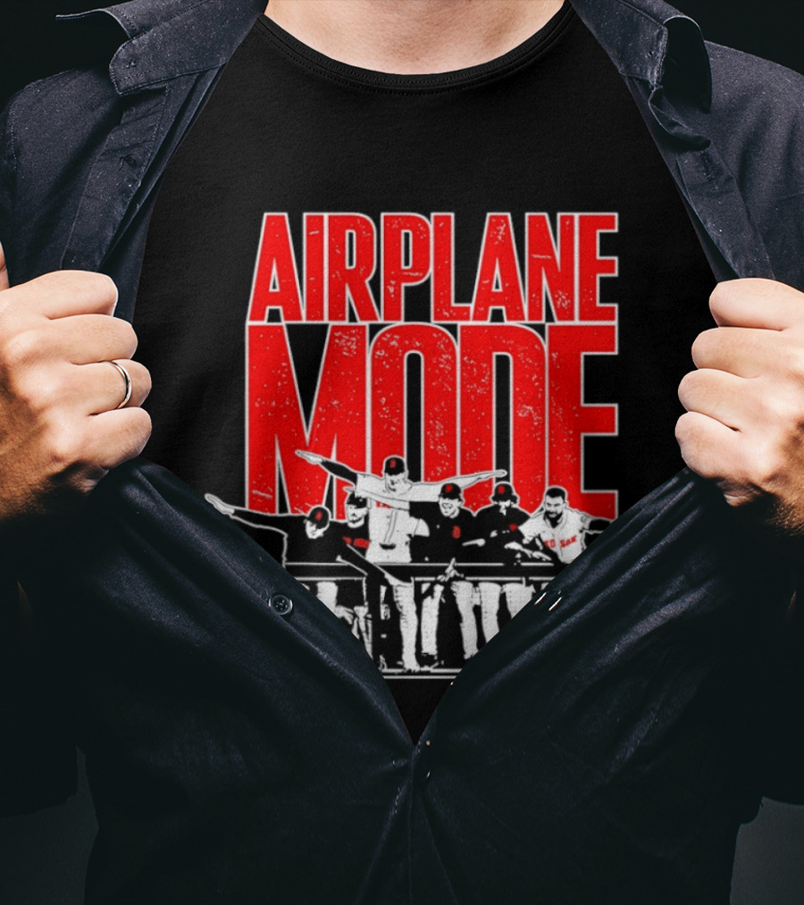 Boston Red Sox Airplane Mode Celebration T-Shirt