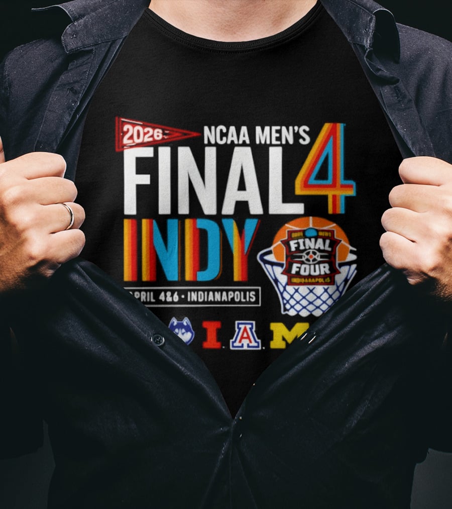 2026 NCAA Men's Final Four Indy April 4 6 Indianapolis Huskies Illinois Arizona Michigan Basketball Tournament T-Shirt
